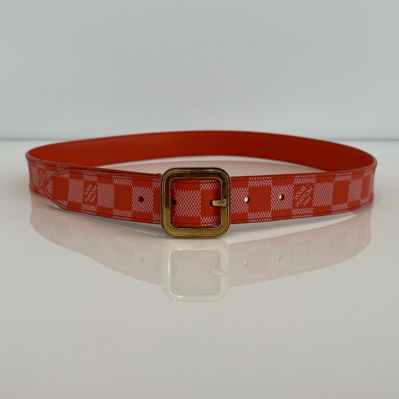 LOUIS VUITTON ORANGE BELT SIZE 90 - Picture 10 of 17